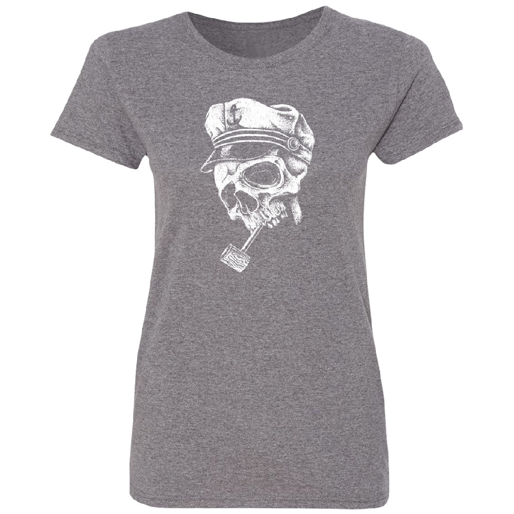 Skull Captain Hat & Pipe Women's T-Shirt 