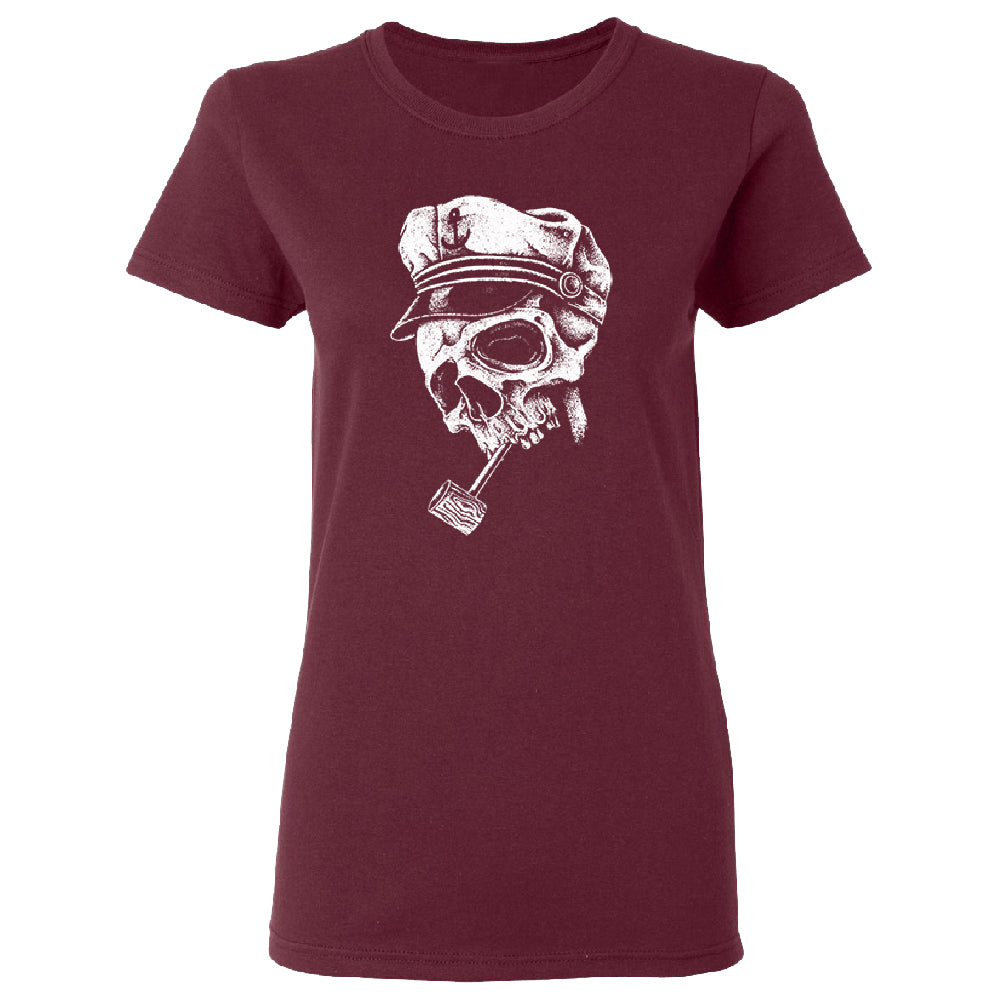 Skull Captain Hat & Pipe Women's T-Shirt 