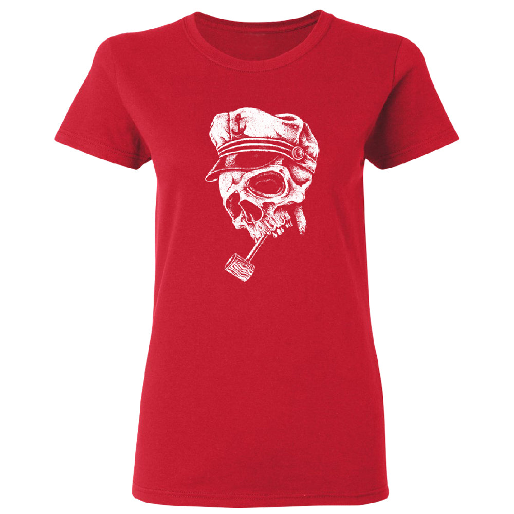 Skull Captain Hat & Pipe Women's T-Shirt 
