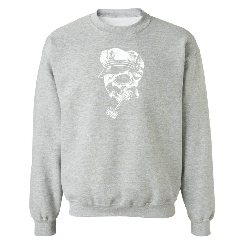 Skull Captain Hat & Pipe Unisex Crewneck Souvenir Sweater 