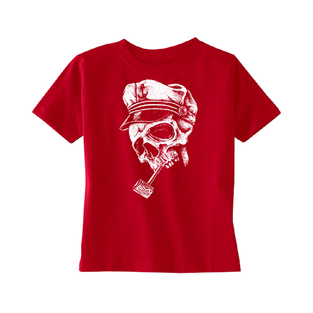 Skull Captain Hat & Pipe TODDLER T-Shirt 