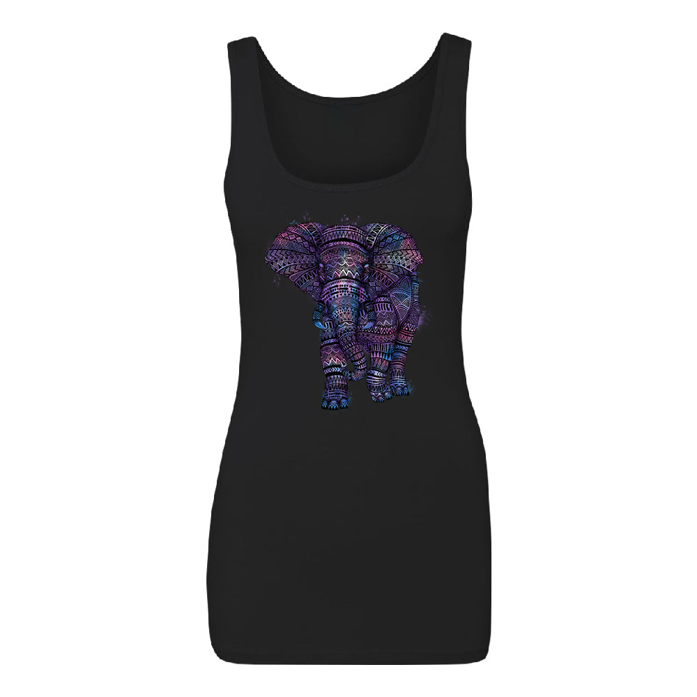 Mandala Zentangle Pastel Elephant Women's Tank Top Souvenir Shirt 