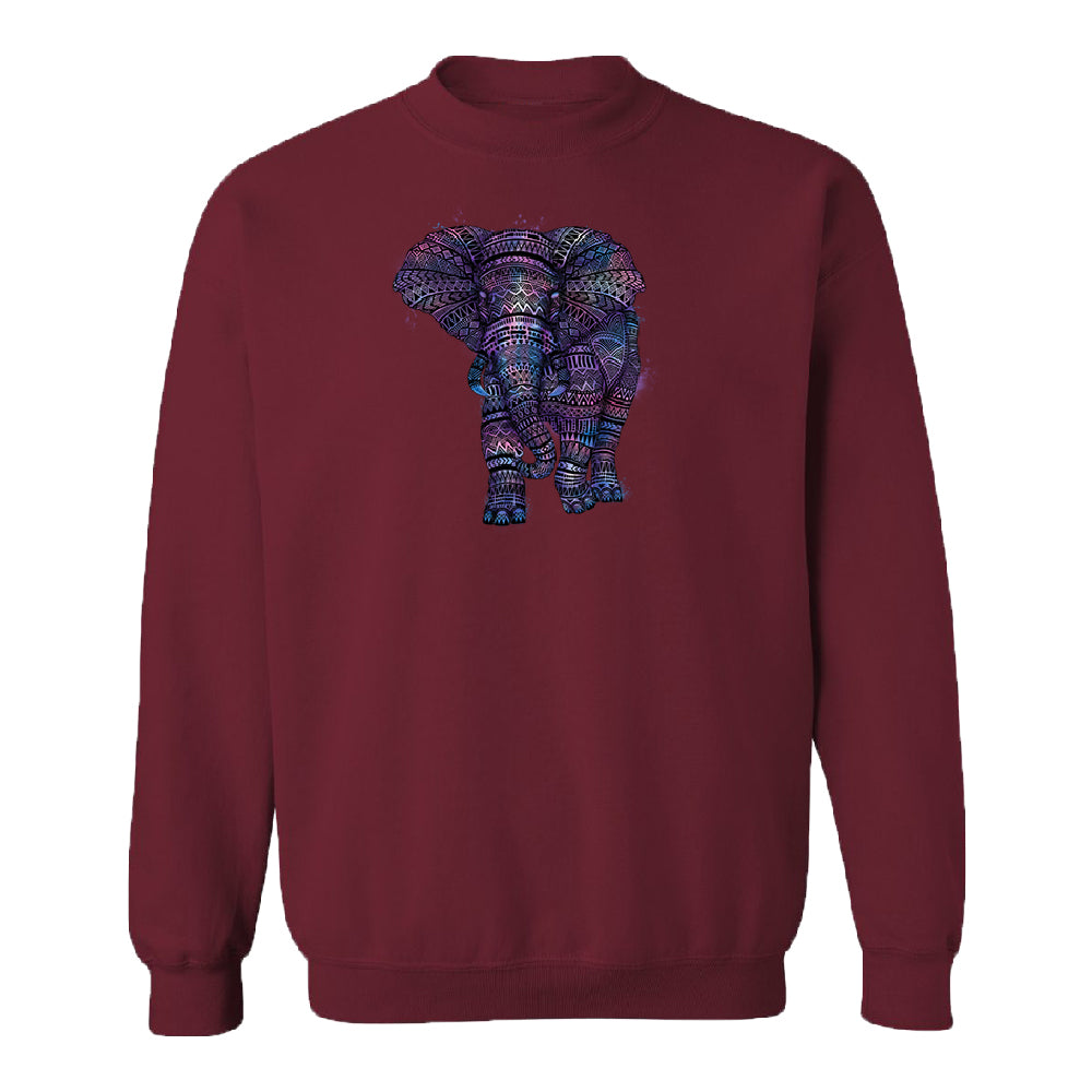 Mandala Zentangle Pastel Elephant Unisex Crewneck Souvenir Sweater 