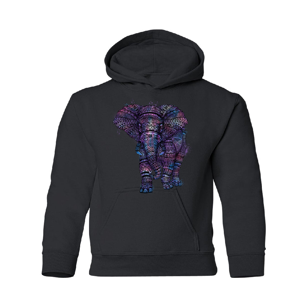 Mandala Zentangle Pastel Elephant YOUTH Hoodie Souvenir SweatShirt 