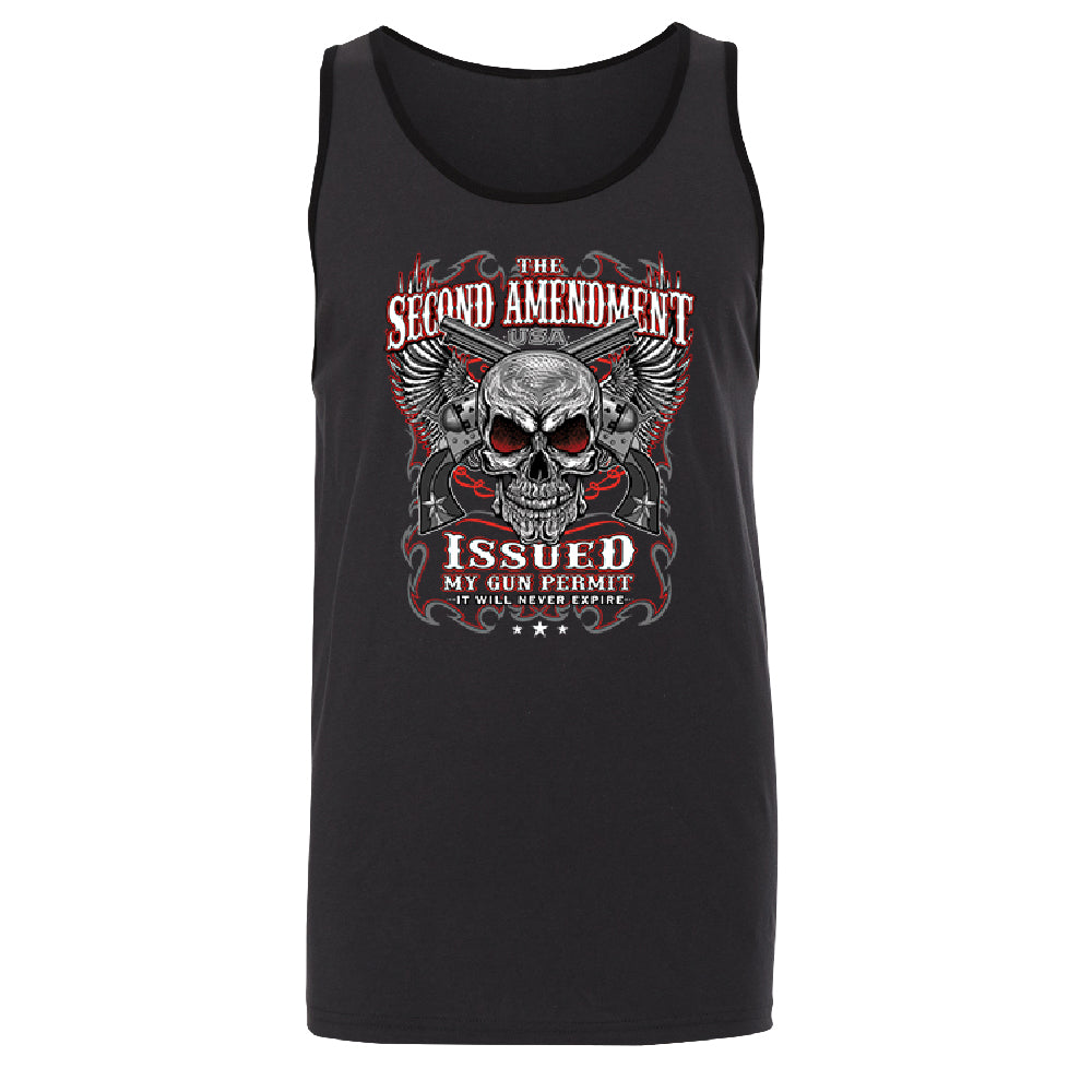 Second Amendment Never Expire Skull Men's Tank Top Souvenir Shirt 