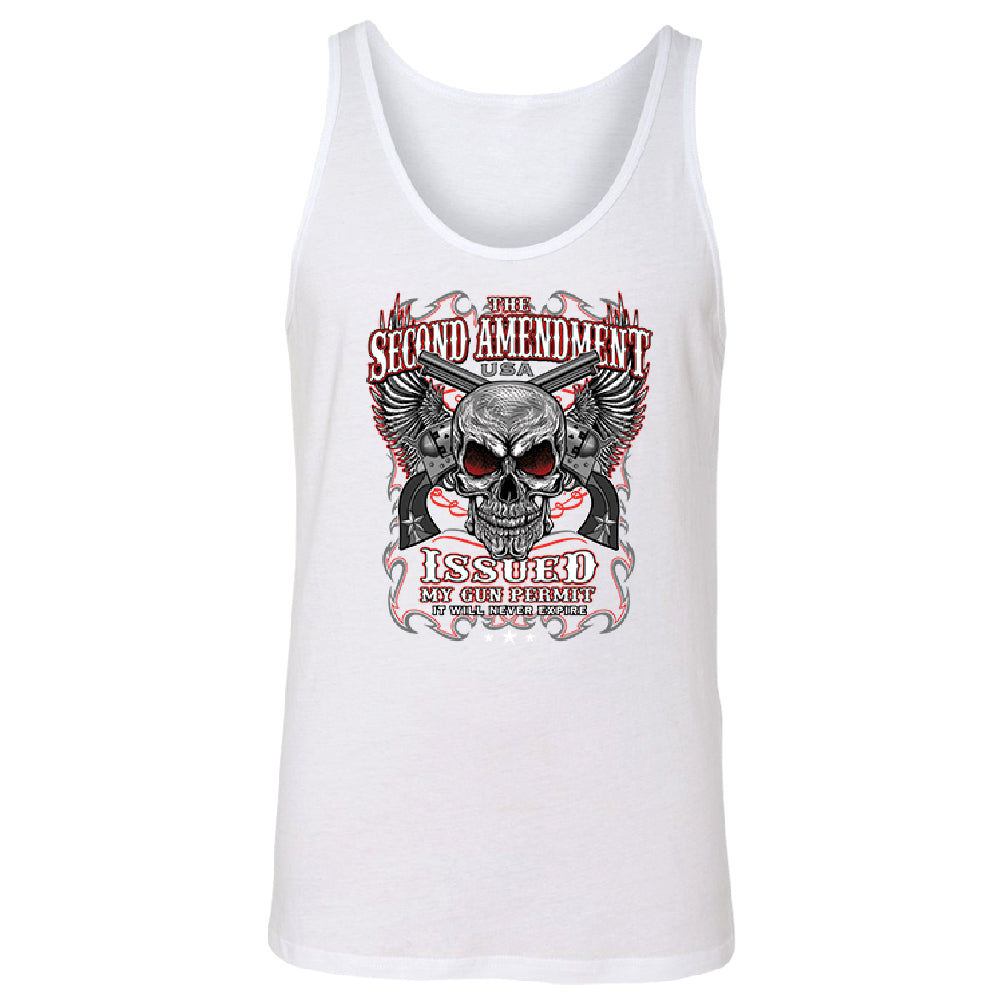 Second Amendment Never Expire Skull Men's Tank Top Souvenir Shirt 
