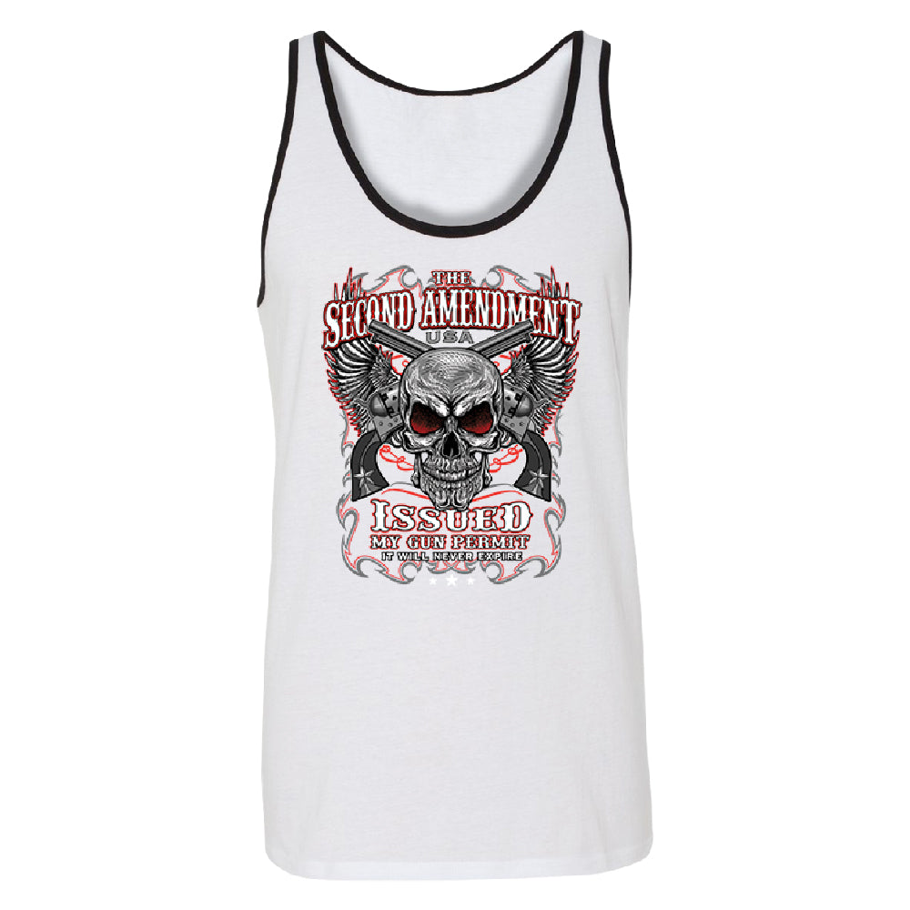 Second Amendment Never Expire Skull Men's Tank Top Souvenir Shirt 