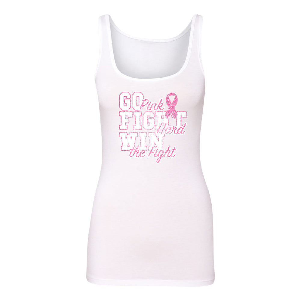 Fight Hard Win The Fight Women's Tank Top Breast Cancer Awareness Shirt 