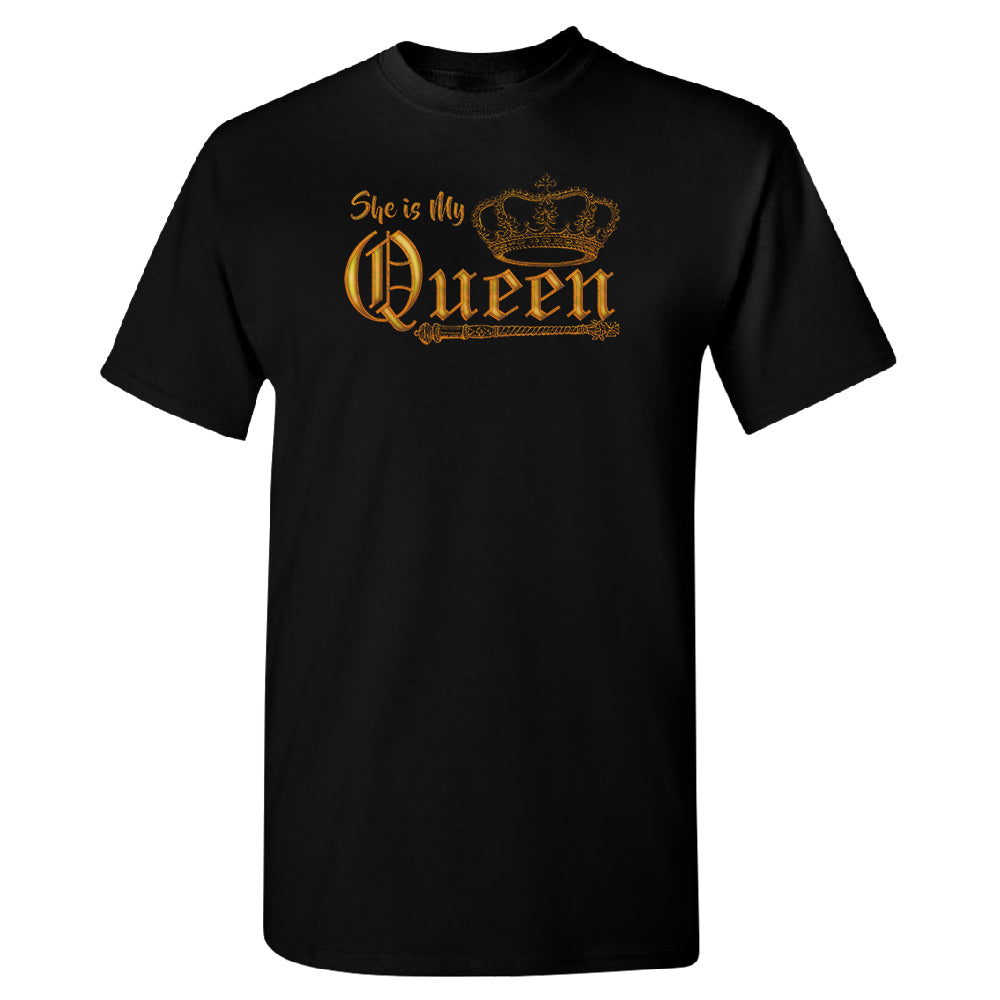 She is My Queen Golden Crown Men's T-Shirt 