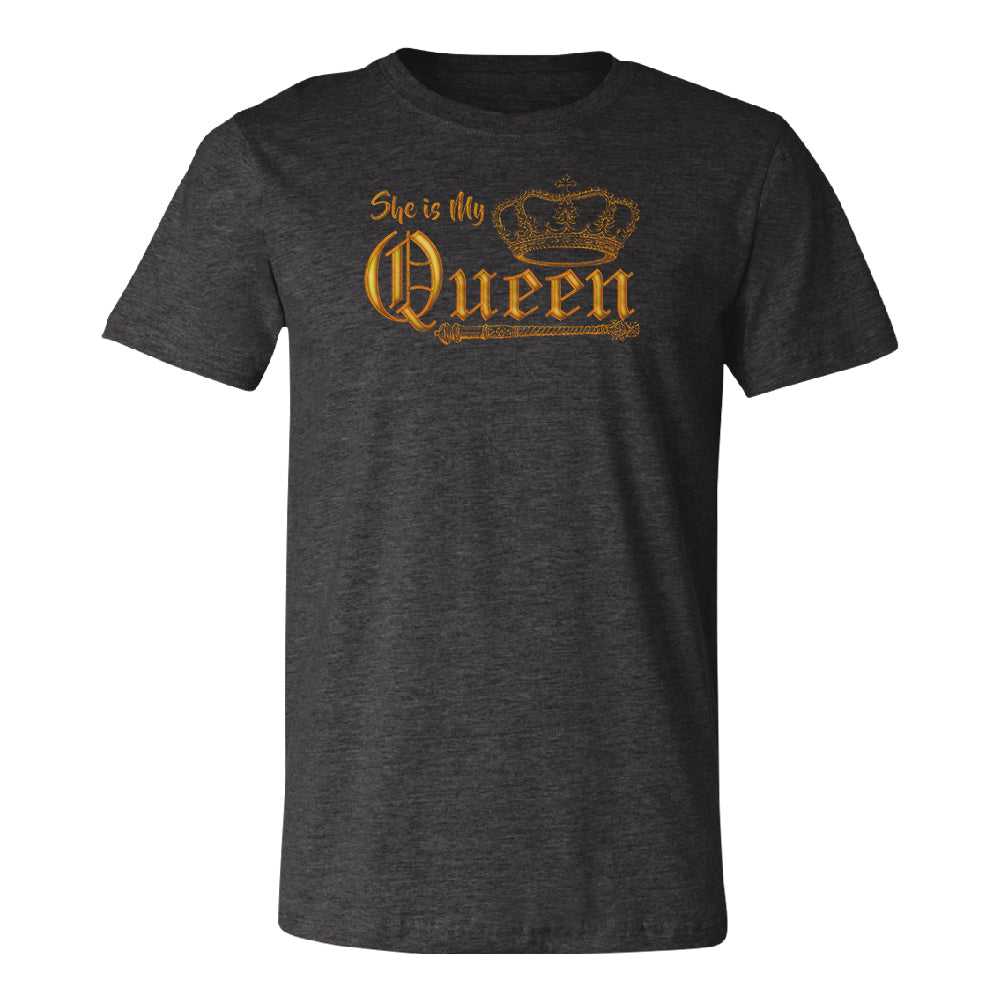 She is My Queen Golden Crown Men's T-Shirt 