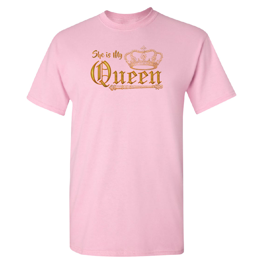 She is My Queen Golden Crown Men's T-Shirt 