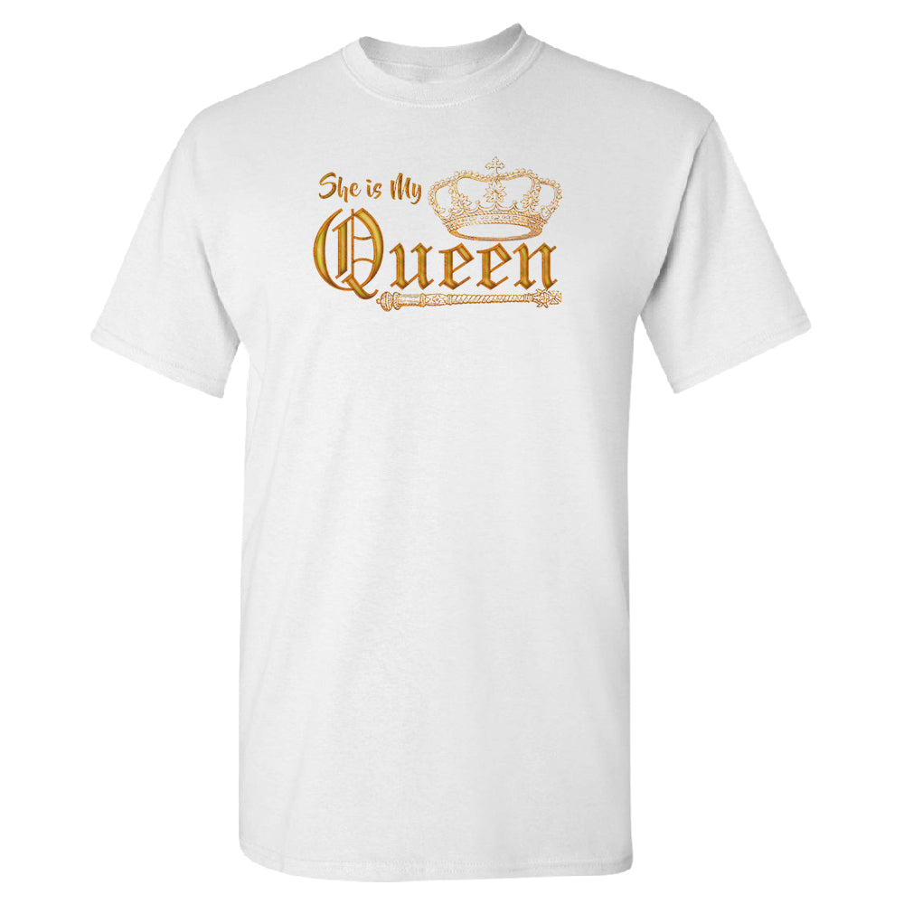 She is My Queen Golden Crown Men's T-Shirt 