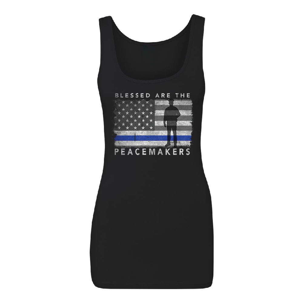 Blessed Are The Peacemakers Women's Tank Top Support Law Enforcement Shirt 