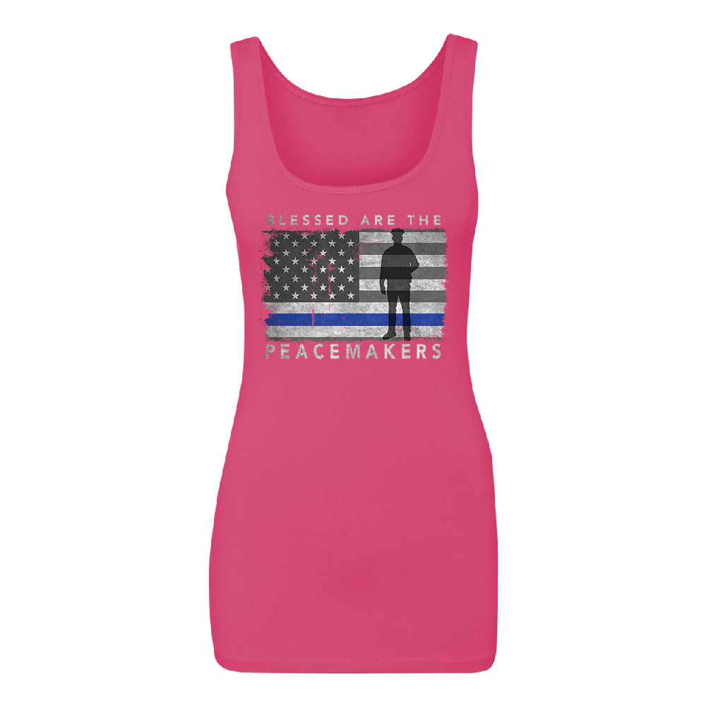 Blessed Are The Peacemakers Women's Tank Top Support Law Enforcement Shirt 