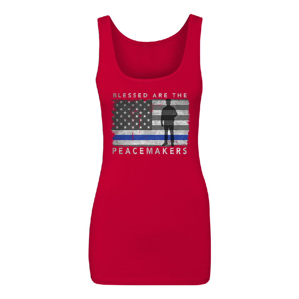Blessed Are The Peacemakers Women's Tank Top Support Law Enforcement Shirt 
