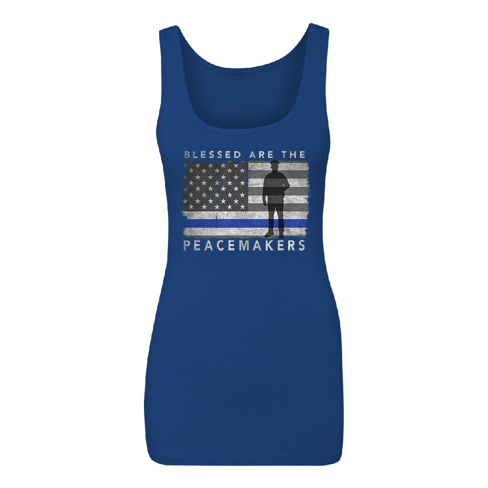 Blessed Are The Peacemakers Women's Tank Top Support Law Enforcement Shirt 