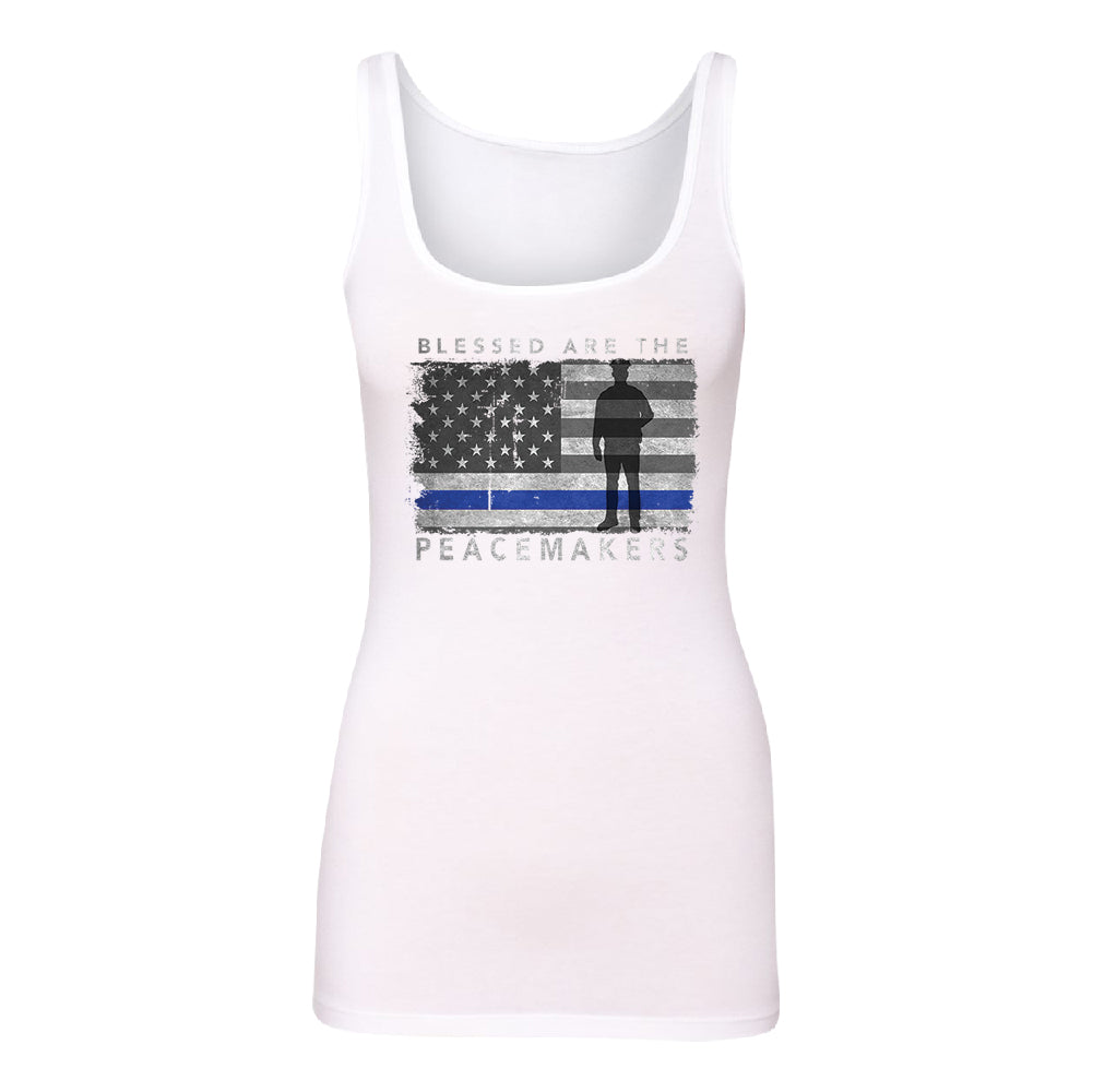 Blessed Are The Peacemakers Women's Tank Top Support Law Enforcement Shirt 