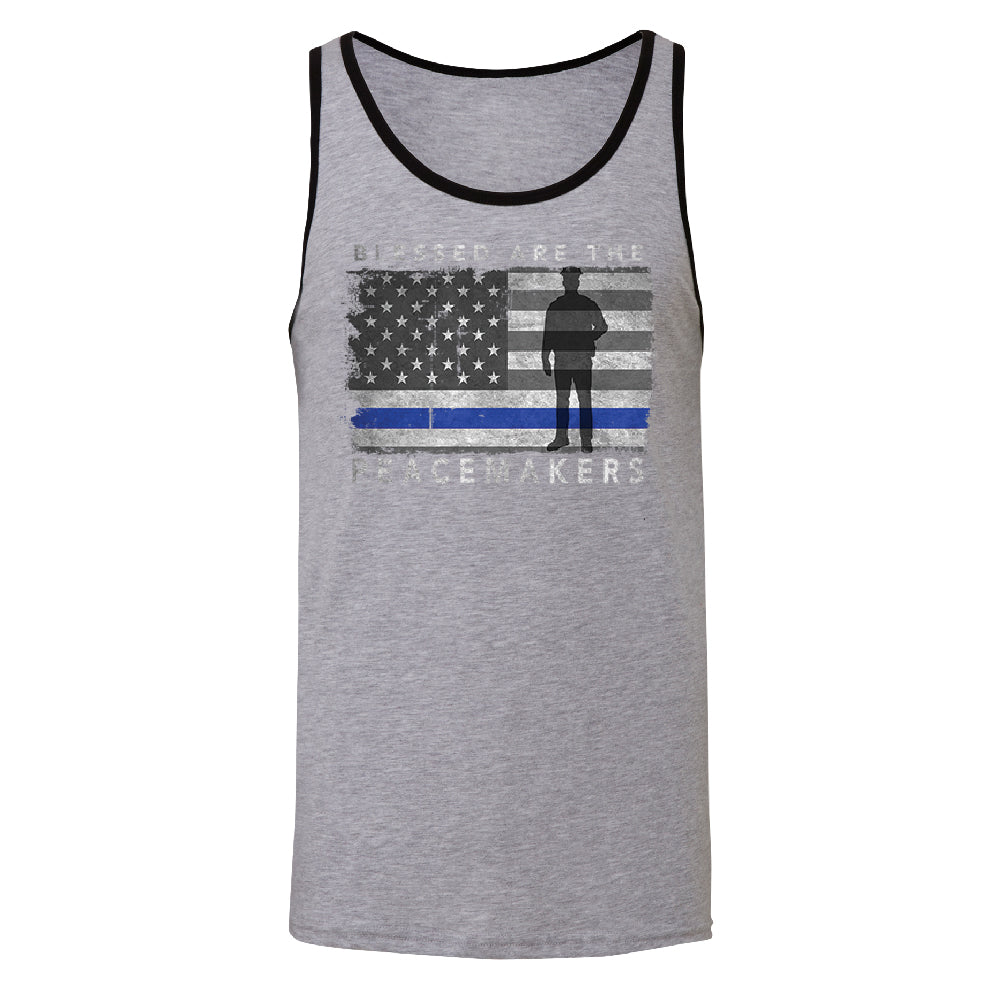 Blessed Are The Peacemakers Men's Tank Top Support Law Enforcement Shirt 