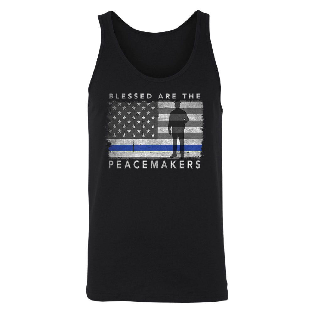 Blessed Are The Peacemakers Men's Tank Top Support Law Enforcement Shirt 