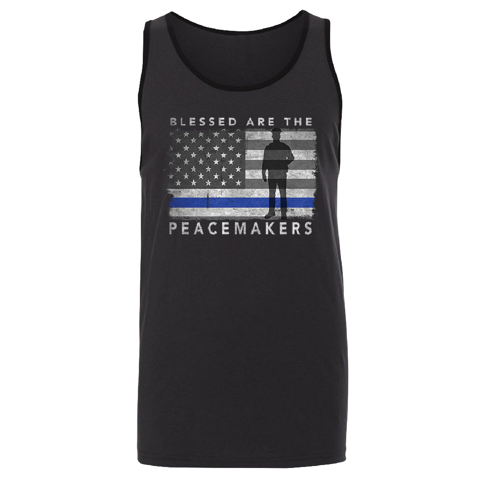 Blessed Are The Peacemakers Men's Tank Top Support Law Enforcement Shirt 