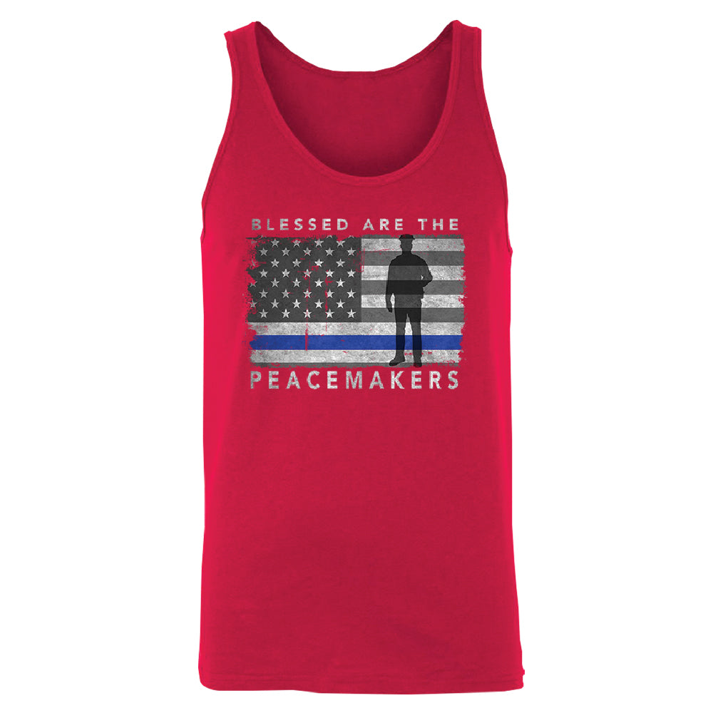 Blessed Are The Peacemakers Men's Tank Top Support Law Enforcement Shirt 