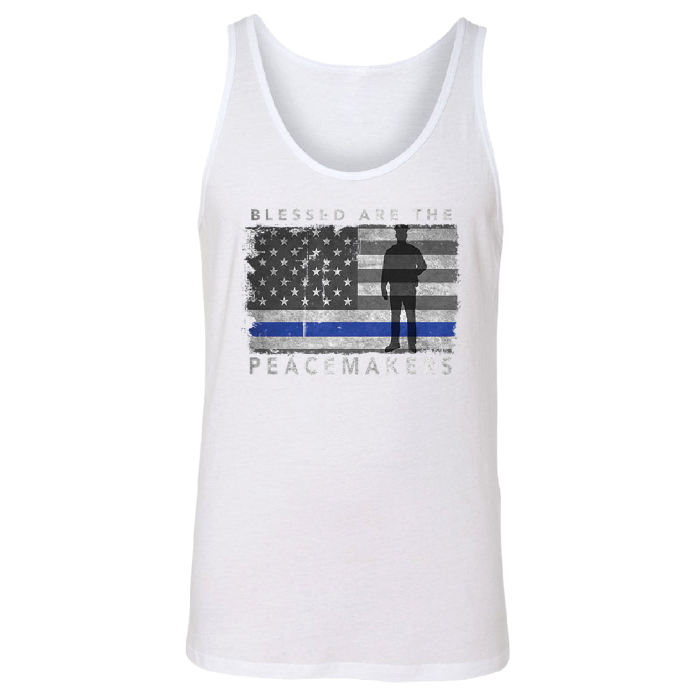 Blessed Are The Peacemakers Men's Tank Top Support Law Enforcement Shirt 
