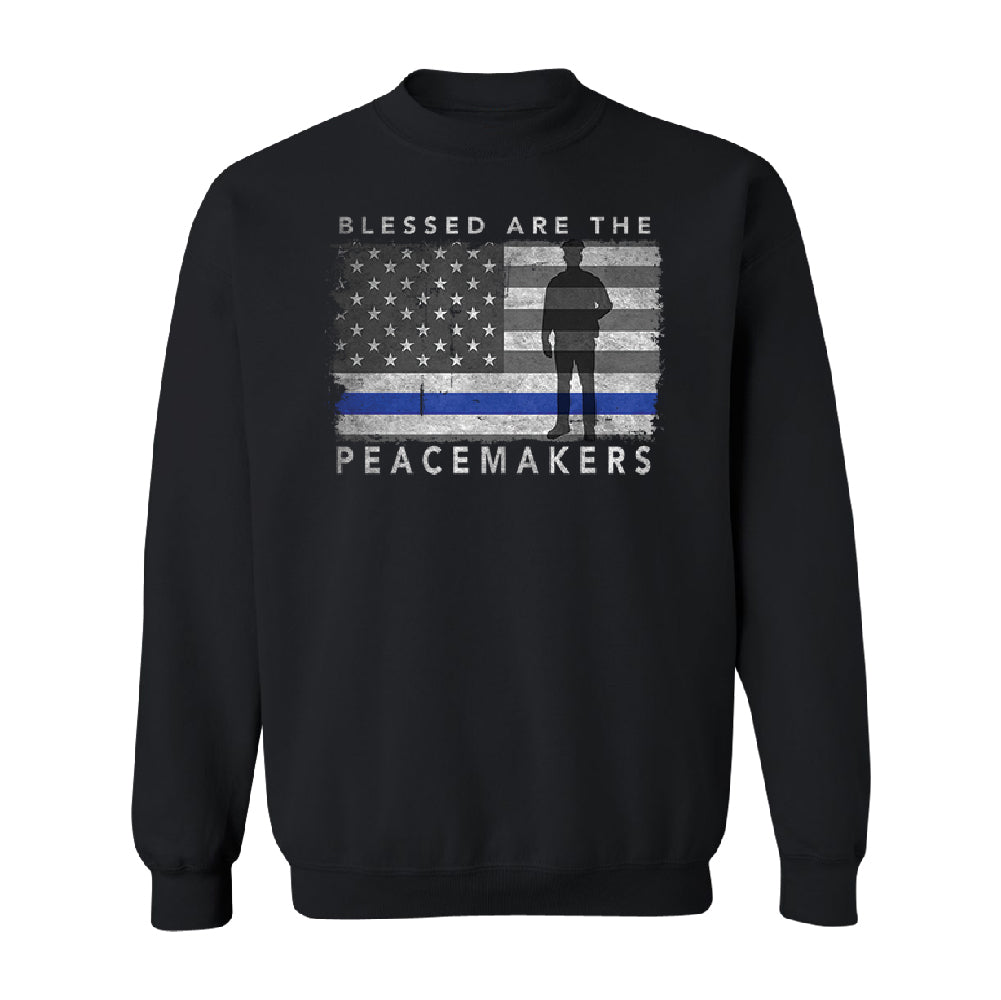 Blessed Are The Peacemakers Unisex Crewneck Support Law Enforcement Sweater 