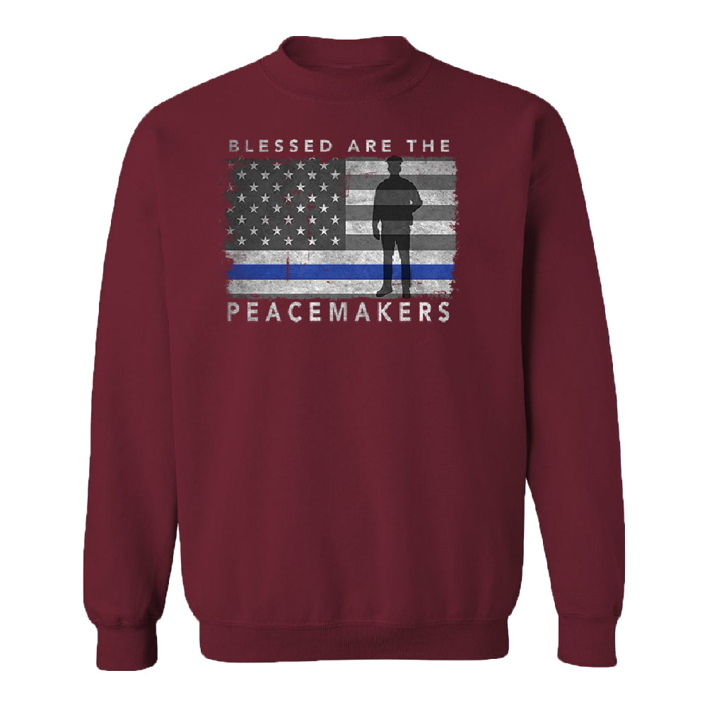 Blessed Are The Peacemakers Unisex Crewneck Support Law Enforcement Sweater 