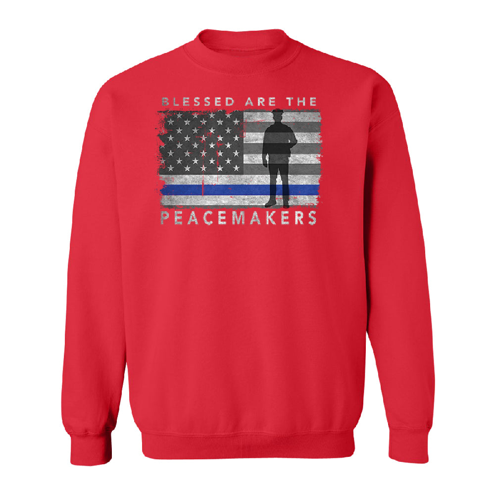 Blessed Are The Peacemakers Unisex Crewneck Support Law Enforcement Sweater 