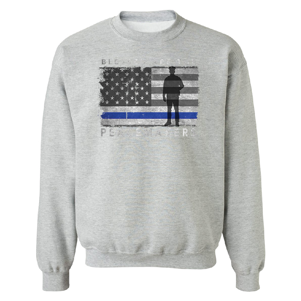 Blessed Are The Peacemakers Unisex Crewneck Support Law Enforcement Sweater 