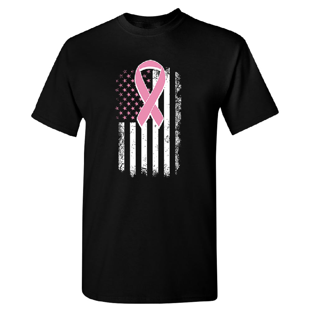 Pink Vintage American Flag Men's T-Shirt 