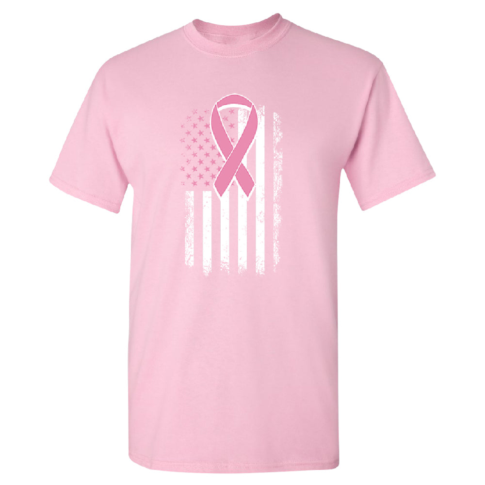 Pink Vintage American Flag Men's T-Shirt 
