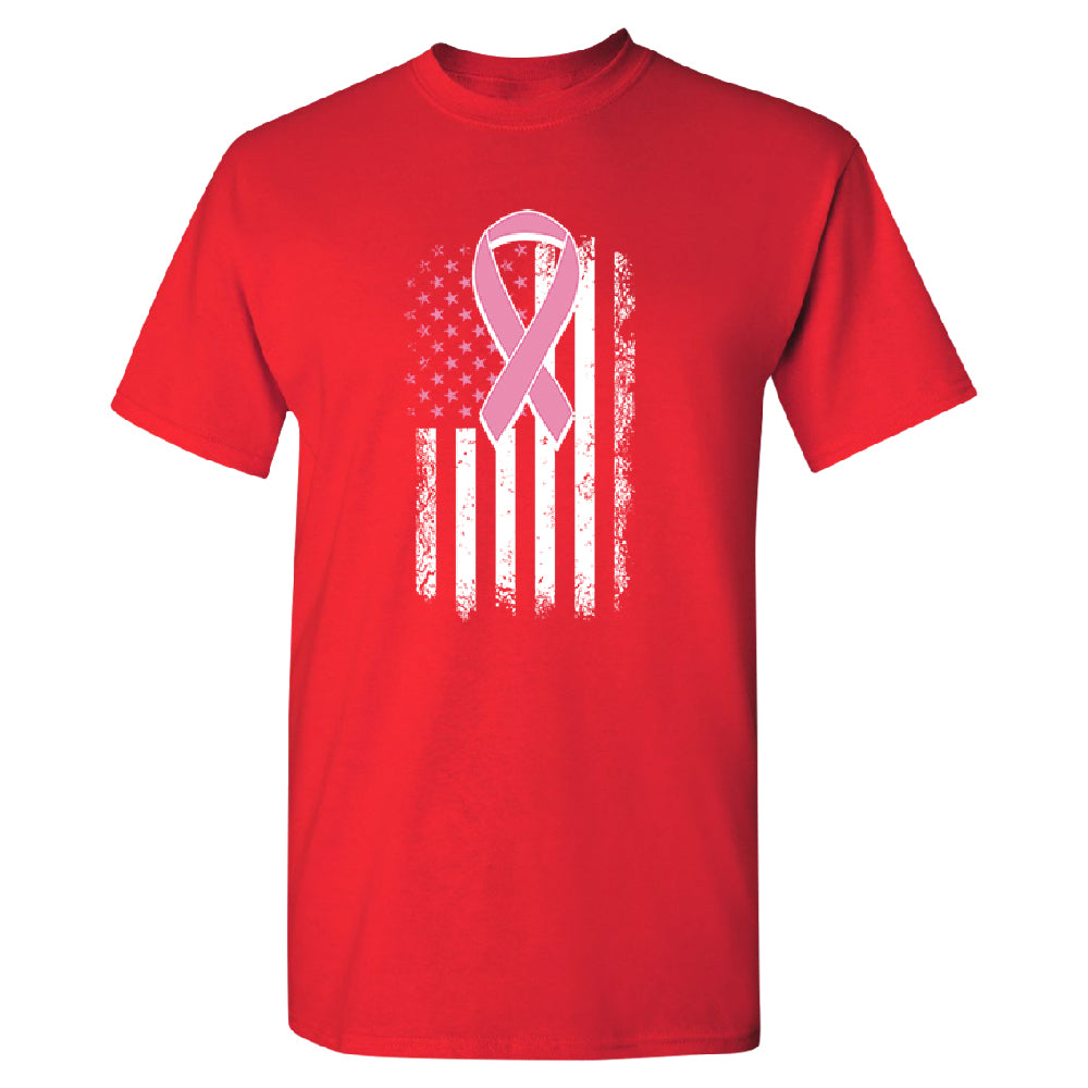 Pink Vintage American Flag Men's T-Shirt 