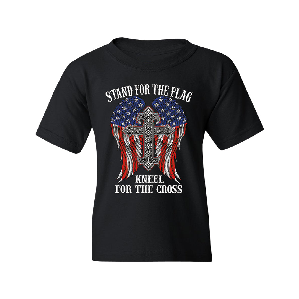 Stand For The Flag Kneel For The Cross Youth T-Shirt 
