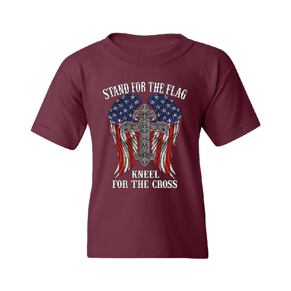 Stand For The Flag Kneel For The Cross Youth T-Shirt 