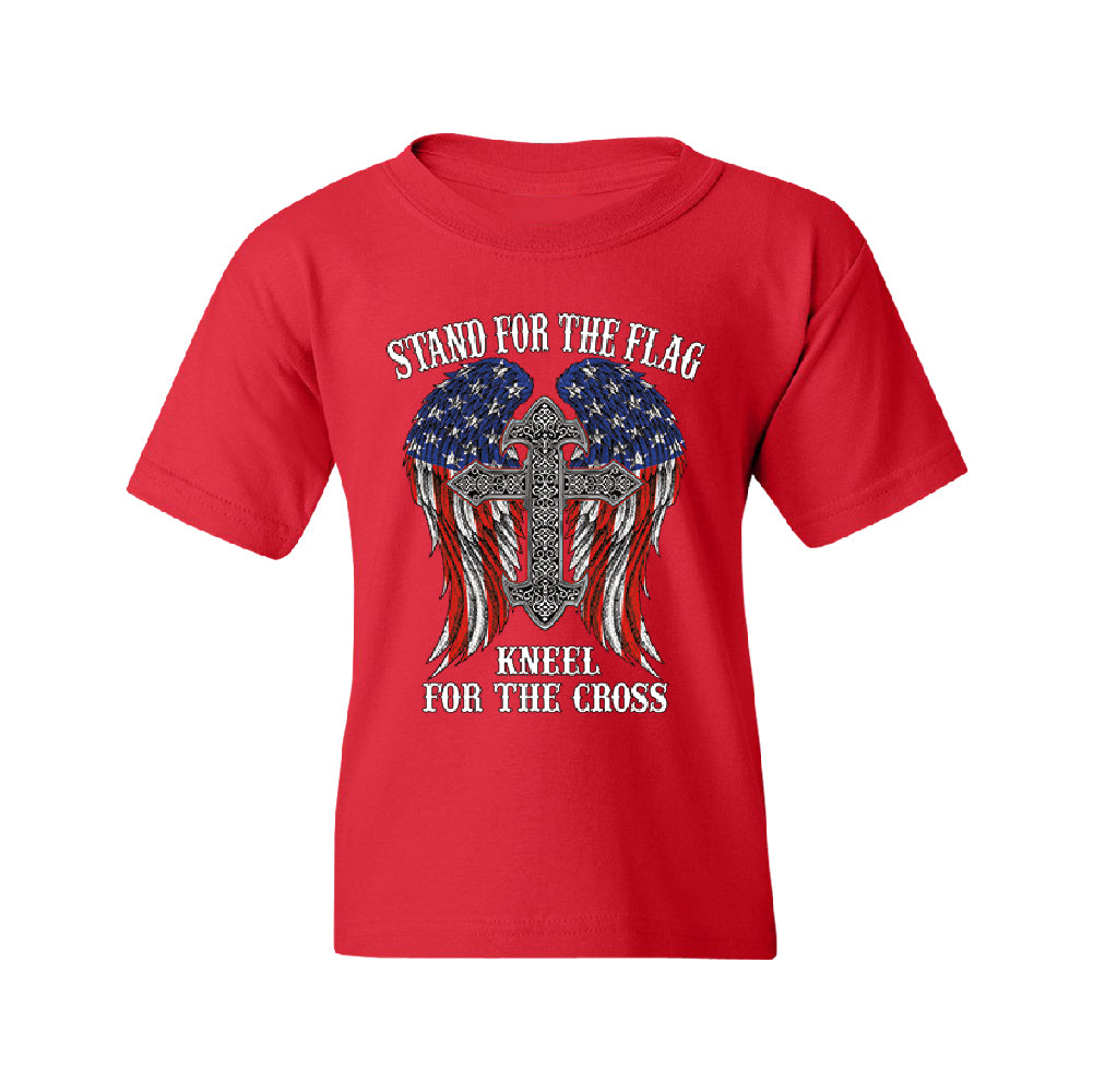 Stand For The Flag Kneel For The Cross Youth T-Shirt 