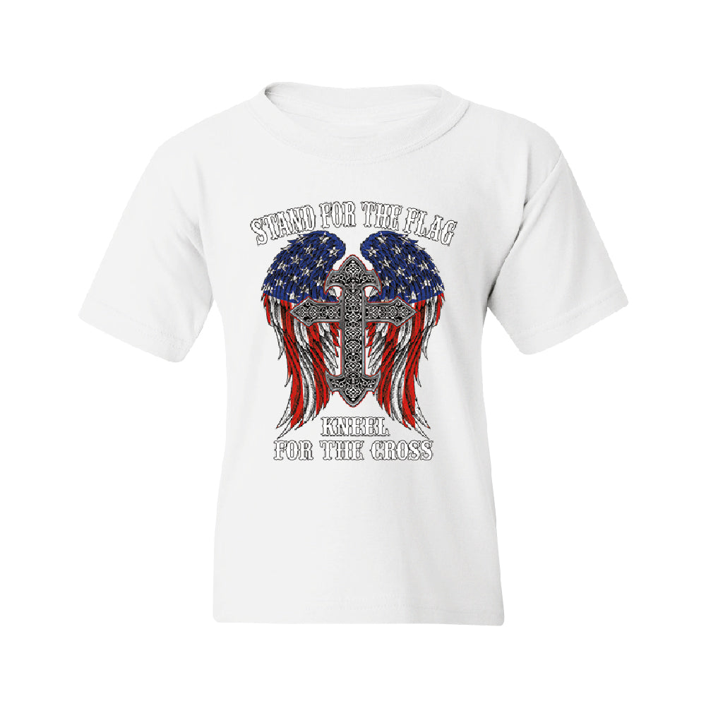 Stand For The Flag Kneel For The Cross Youth T-Shirt 