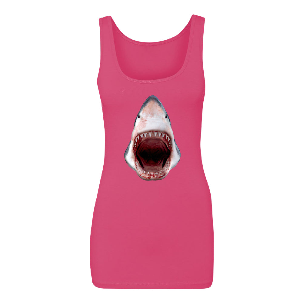 Great White Shark 3D Print Women's Tank Top Animals Shark Teeth Gift Shirt 