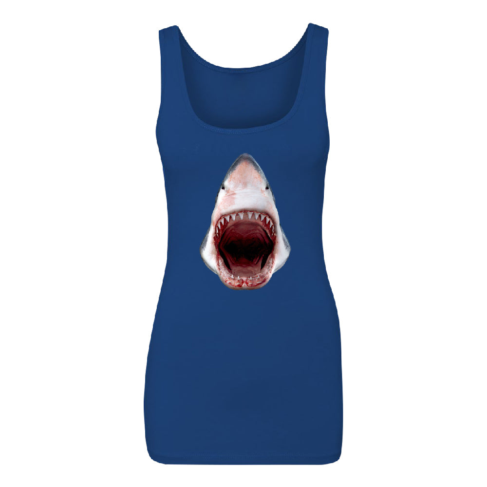 Great White Shark 3D Print Women's Tank Top Animals Shark Teeth Gift Shirt 