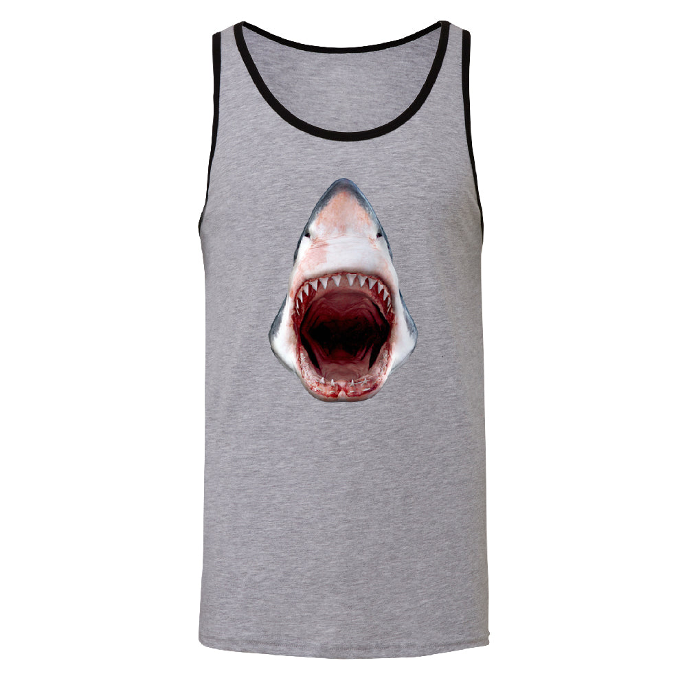 Great White Shark 3D Print Men's Tank Top Animals Shark Teeth Gift Shirt 