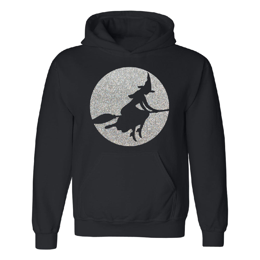 Full Moon Witch Sillouette Unisex Hoodie Halloween Costume Sweater 