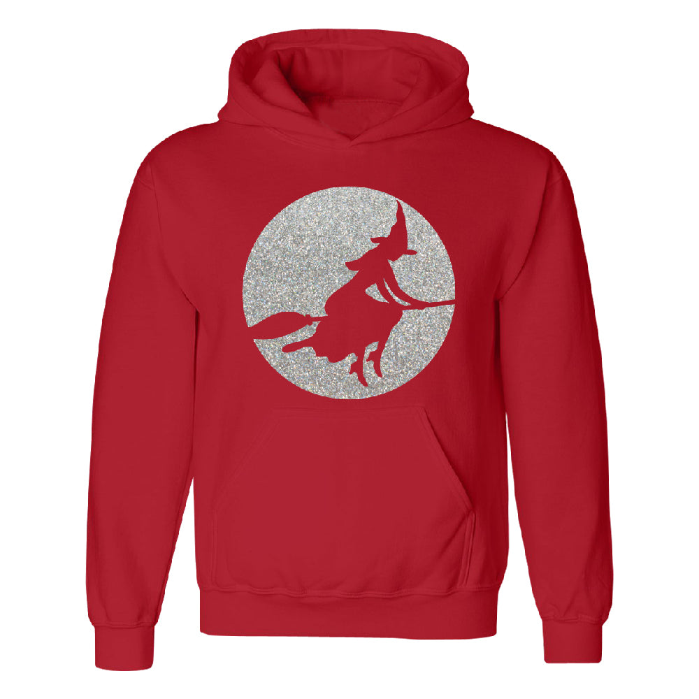 Full Moon Witch Sillouette Unisex Hoodie Halloween Costume Sweater 