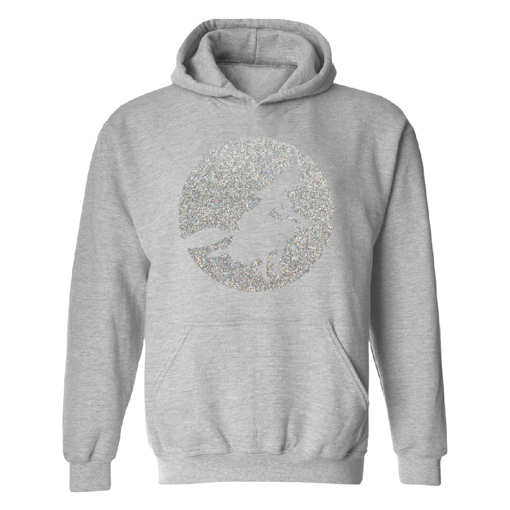 Full Moon Witch Sillouette Unisex Hoodie Halloween Costume Sweater 