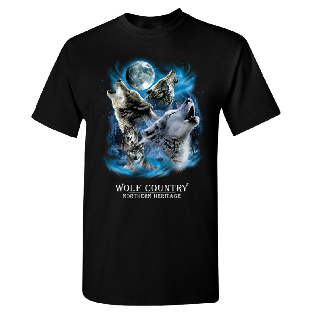 Wolves Howling Full Moon Men's T-Shirt 