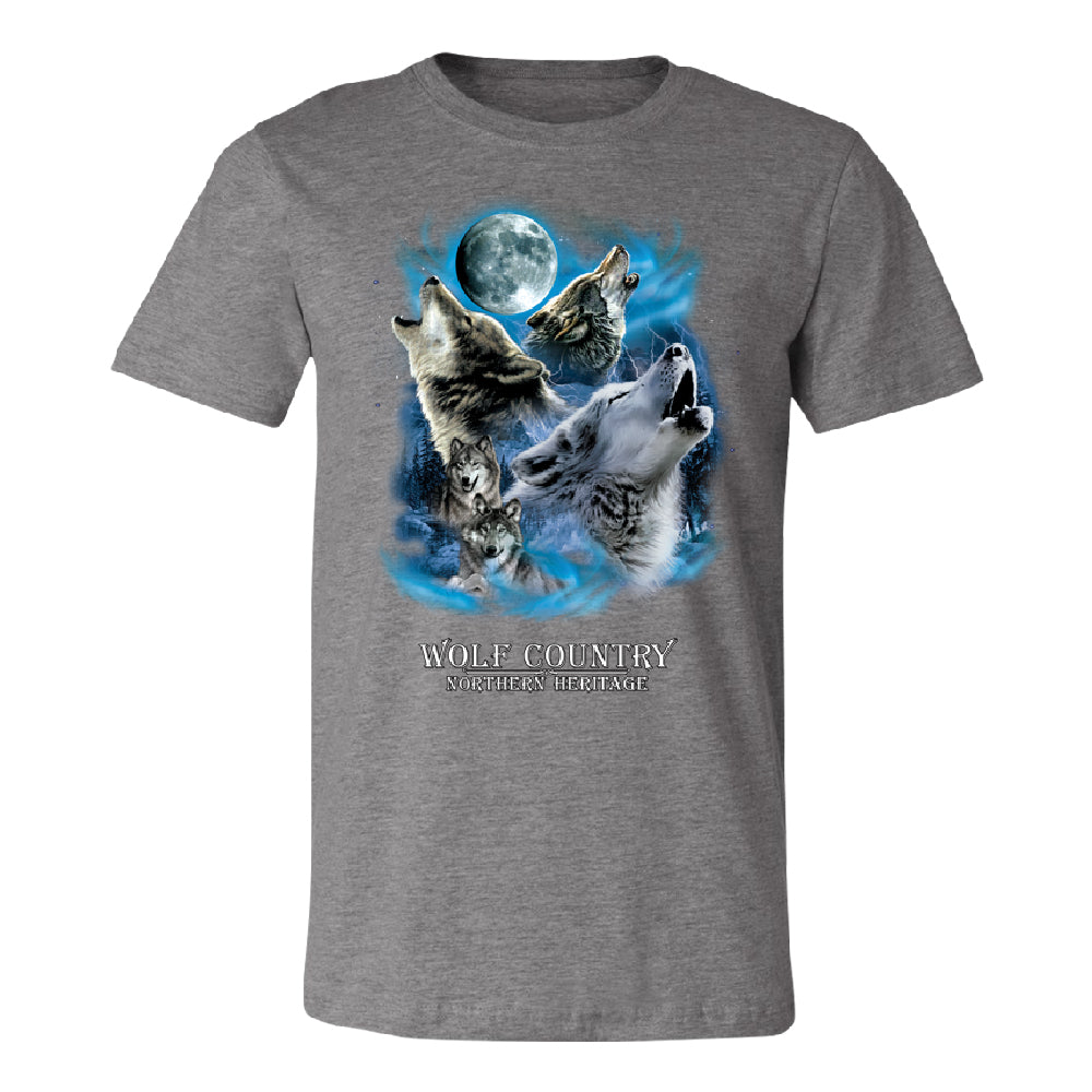 Wolves Howling Full Moon Men's T-Shirt 