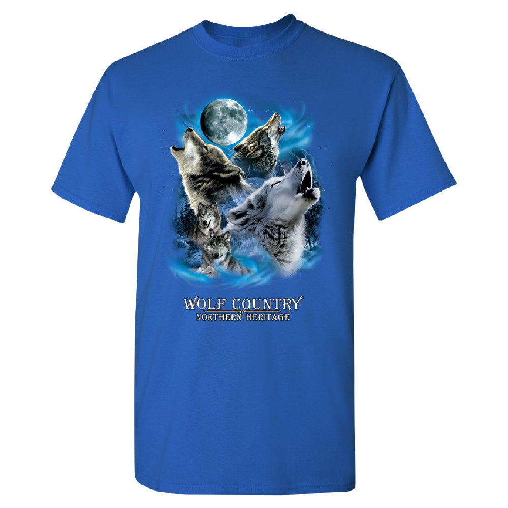 Wolves Howling Full Moon Men's T-Shirt 