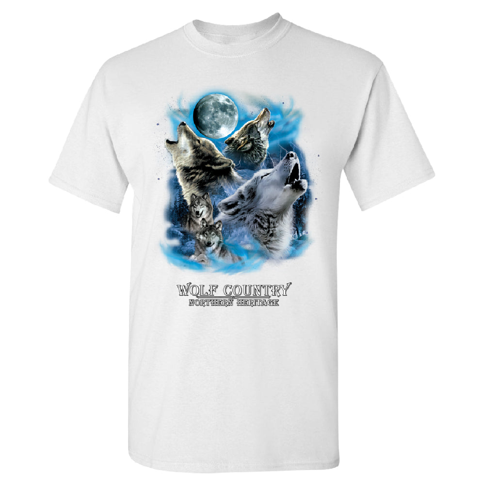 Wolves Howling Full Moon Men's T-Shirt 