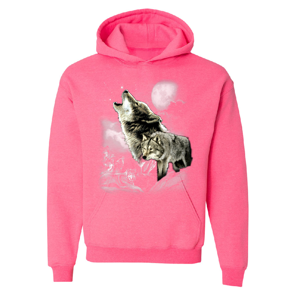 Wolves Wildness Howling Full Moon Unisex Hoodie Wolf the Mountain Sweater 