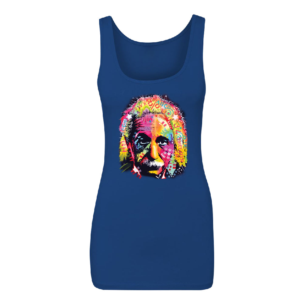 Colored Einstein Women's Tank Top Official Dean Russo Shirt 