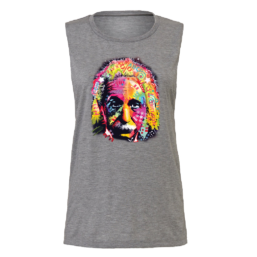 Colored Einstein Women's Muscle Tank Official Dean Russo Tee 